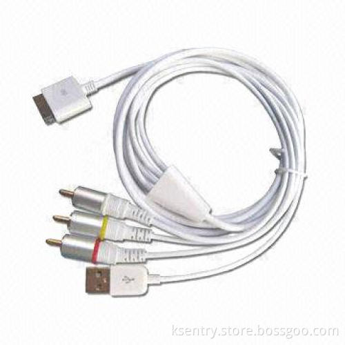 Component AV TV Video Cable, USB Audio 5 RCA for iPhone/iPad, Manufacturer, with CE and RoHS